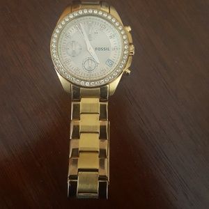 Womens Fossil Gold Watch